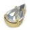 DROP MM13x8 CRYSTAL-gold-5pcs