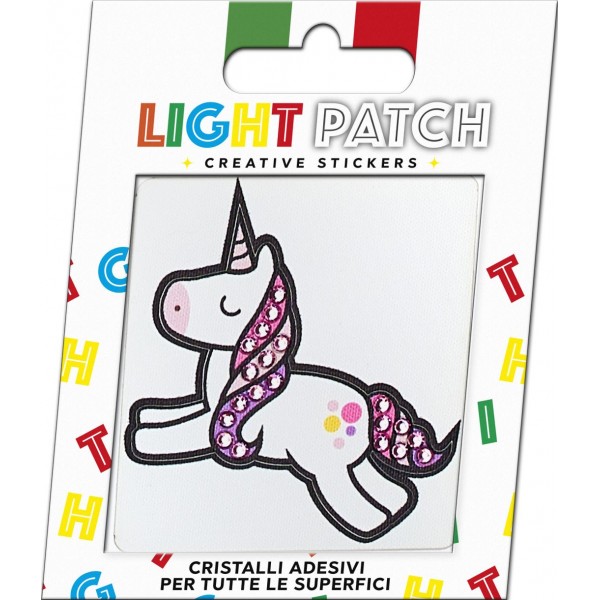 Light Light Amethyst Crystal Unicorn Sticker Patch sale online