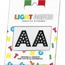 Light Patch Letters AA Sticker Black Crystals Cry sale online