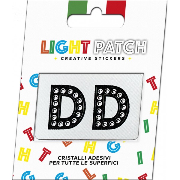 Light Patch Letters DD Sticker Black Crystals Cry sale online