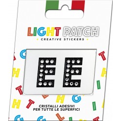 Light Patch Lettere EE Sticker Cristalli Nero Cry miglior prezzo