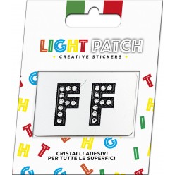Light Patch Letters FF Sticker Black Crystals Cry sale online