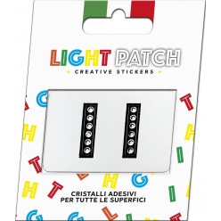 Light Patch Lettere II Sticker Cristalli Nero Cry miglior prezzo