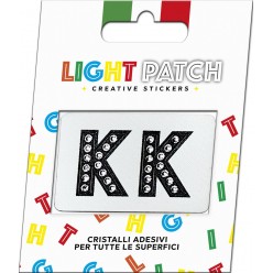 Light Patch Lettere KK Sticker Cristalli Nero Cry miglior prezzo