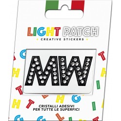 Light Patch Lettere MM Sticker Cristalli Nero Cry miglior prezzo