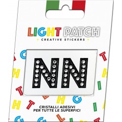 Light Patch Letters NN Sticker Black Crystals Cry sale online