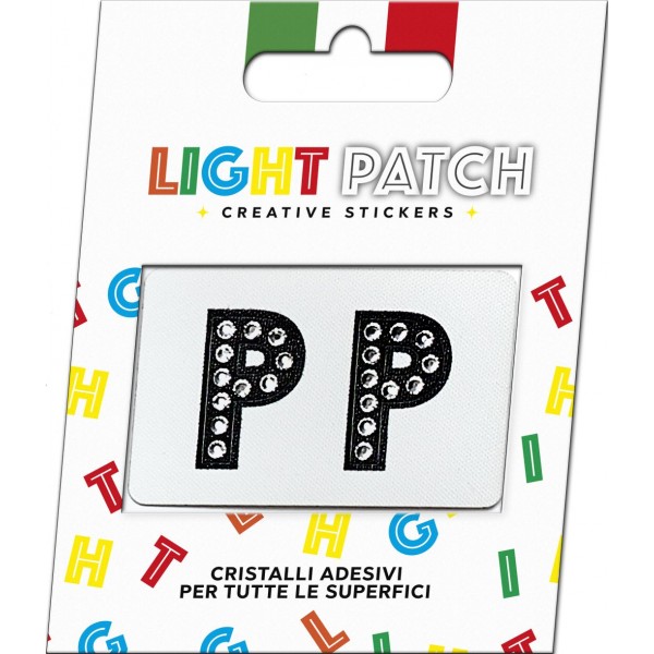 Light Patch Letters PP Sticker Black Crystals Cry sale online
