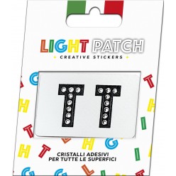 Light Patch Lettere TT Sticker Cristalli Nero Cry miglior prezzo