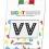 Light Patch Letters V V Sticker Black Crystals Cry