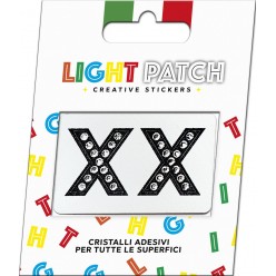 Light Patch Letters XX Sticker Black Crystals Cry sale online