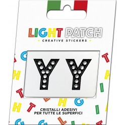 Light Patch Lettere YY Sticker Cristalli Nero Cry miglior prezzo