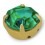 RHINESTONE ROUND SS40 EMERALD gold-20pcs