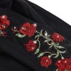 Women's eco-leather jacket with flowers and crystals sale