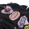Women's eco-leather jacket with patches and crystals sale