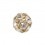 BOULE STRASS PRECIOSA MM8 CRISTAL-OR - PACK 5 PIÈCES