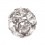 BOULE STRASS PRECIOSA MM10 CRISTAL-ARGENT-PACK 5 PIÈCES