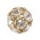 PALLINA STRASS PRECIOSA MM10 CRYSTAL-ORO-CONFEZIONE 5 PEZZI