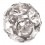PALLINA STRASS PRECIOSA MM12 CRYSTAL-ARGENTO-CONFEZIONE 5 PEZZI