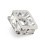 RONDELLA STRASS PRECIOSA QUADRATA MM6x6 CRYSTAL-ARGENTO-CONFEZIONE 20 PEZZI