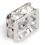 RONDELLA STRASS PRECIOSA QUADRATA MM8x8 CRYSTAL-ARGENTO-CONFEZIONE 20 PEZZI