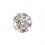 PALLINA STRASS PRECIOSA MM8 CRYSTAL - ARGENTO- CONFEZIONE 5 PEZZI