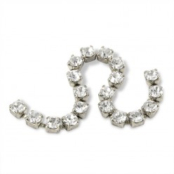 METAL CHAIN SS12 (3, 5 mm) CRYSTAL-silver-1MT