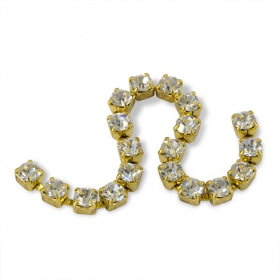 METAL CHAIN SS12 (3, 5 mm) CRYSTAL-gold-1MT sale online, best
