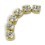CHAÎNE MÉTALLIQUE SS29 (6.5mm) CRYSTAL-ORO-20CM